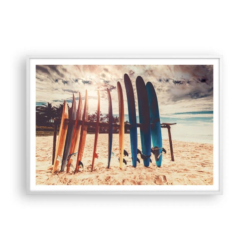 Poster in een witte lijst - Weltrusten, zie je morgen - 100x70 cm