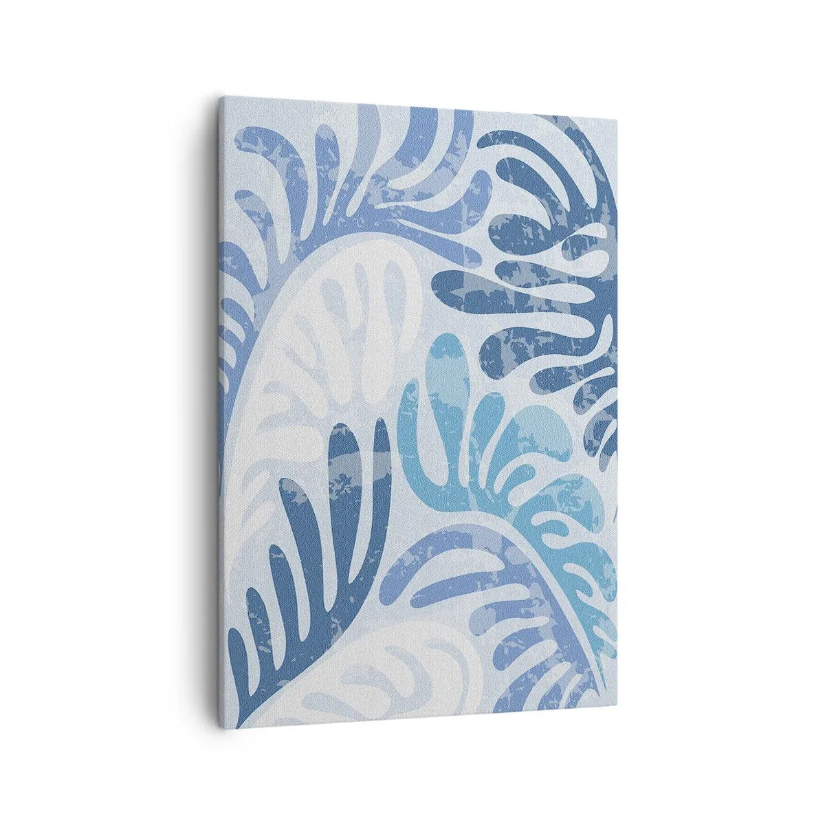 Schilderen op canvas - Blauwe varens - 50x70 cm