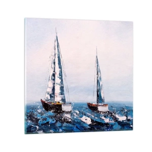 Schilderen op glas - Broederschap van de wind - 70x70 cm