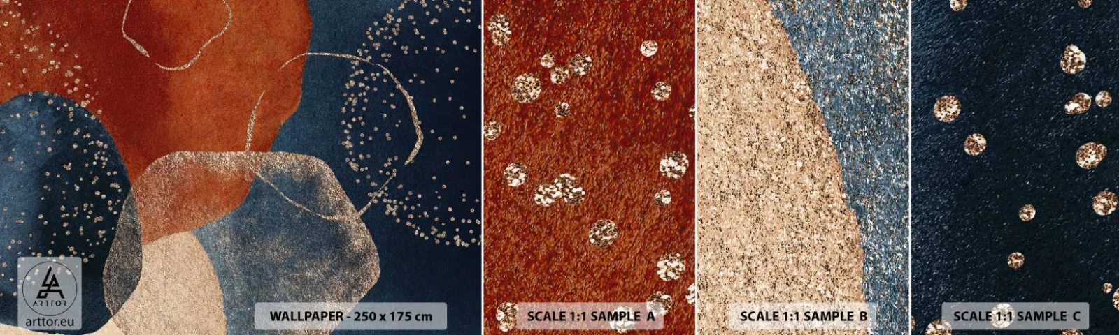 Fotobehang Monster Zelfklevend Deluxe Sticker - De lichtheid van het zijn - Abstractie, Deel, Moderne kunst - 100x30 cm