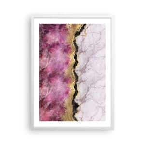 Poster in een witte lijst - Op de grens - 50x70 cm