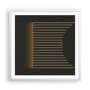 Poster in een witte lijst - Verken de duisternis - 60x60 cm