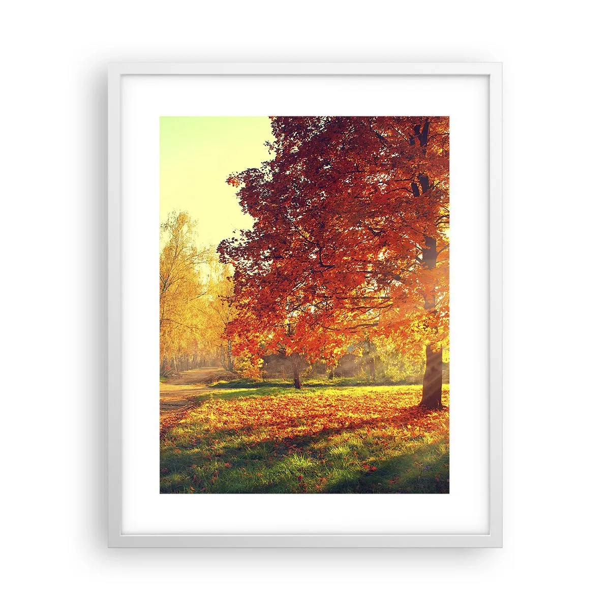 Poster in een witte lijst - Rood is mooi - 40x50 cm
