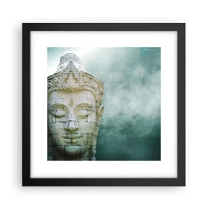 Poster in een zwarte lijst - Op zoek naar het licht - 30x30 cm