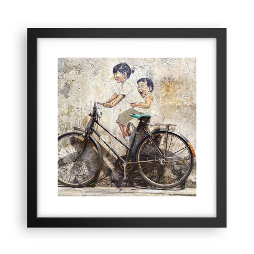 Poster in een zwarte lijst - Waar of niet waar? - 30x30 cm