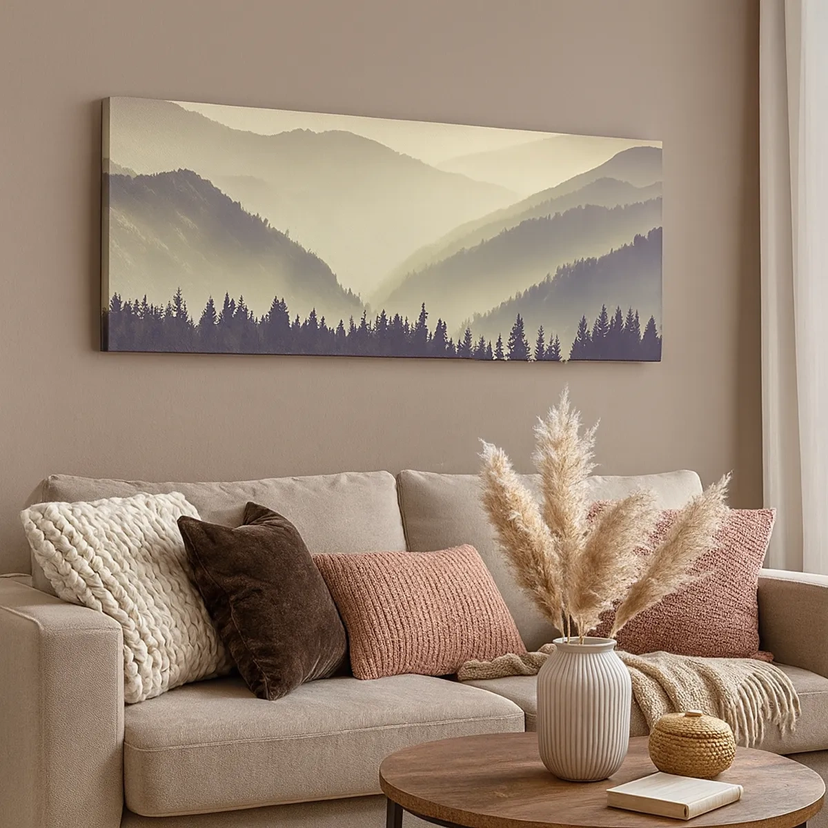 Schilderen op canvas - Achter de zeven bergen... - 30x30 cm