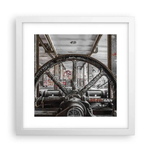 Poster in een witte lijst - Het geheime leven van de fabriek - 30x30 cm