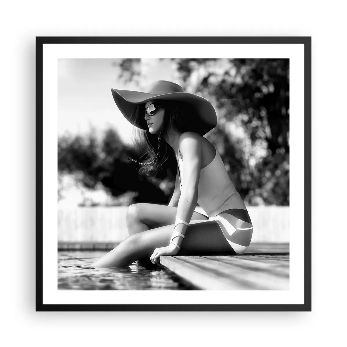 Poster in een zwarte lijst - Zomerdroom - 60x60 cm