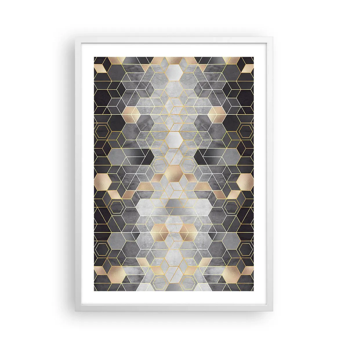 Poster in een witte lijst - Diamant samenstelling - 50x70 cm