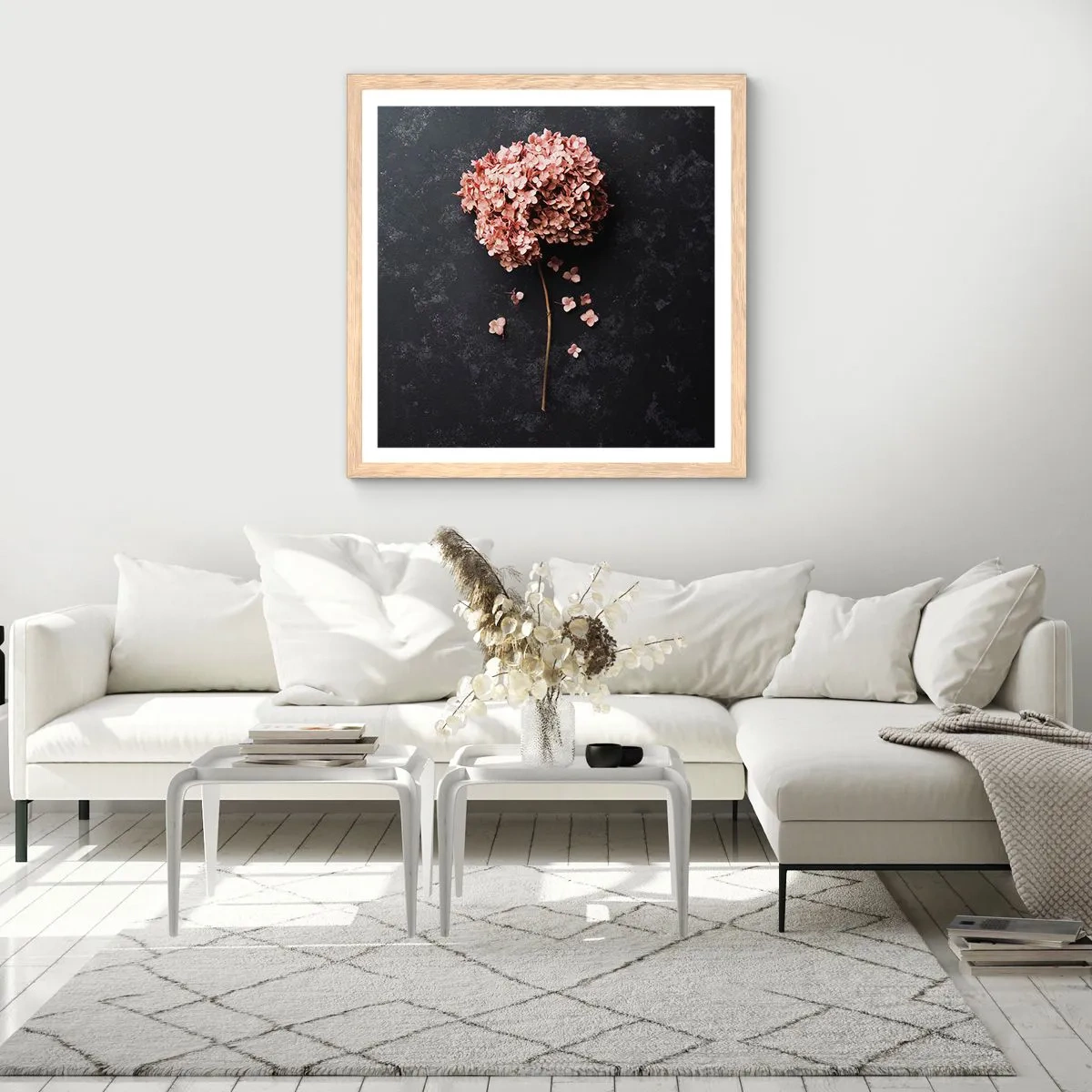 Een poster in een licht eiken lijst - Een echt romantisch teken - 30x30 cm