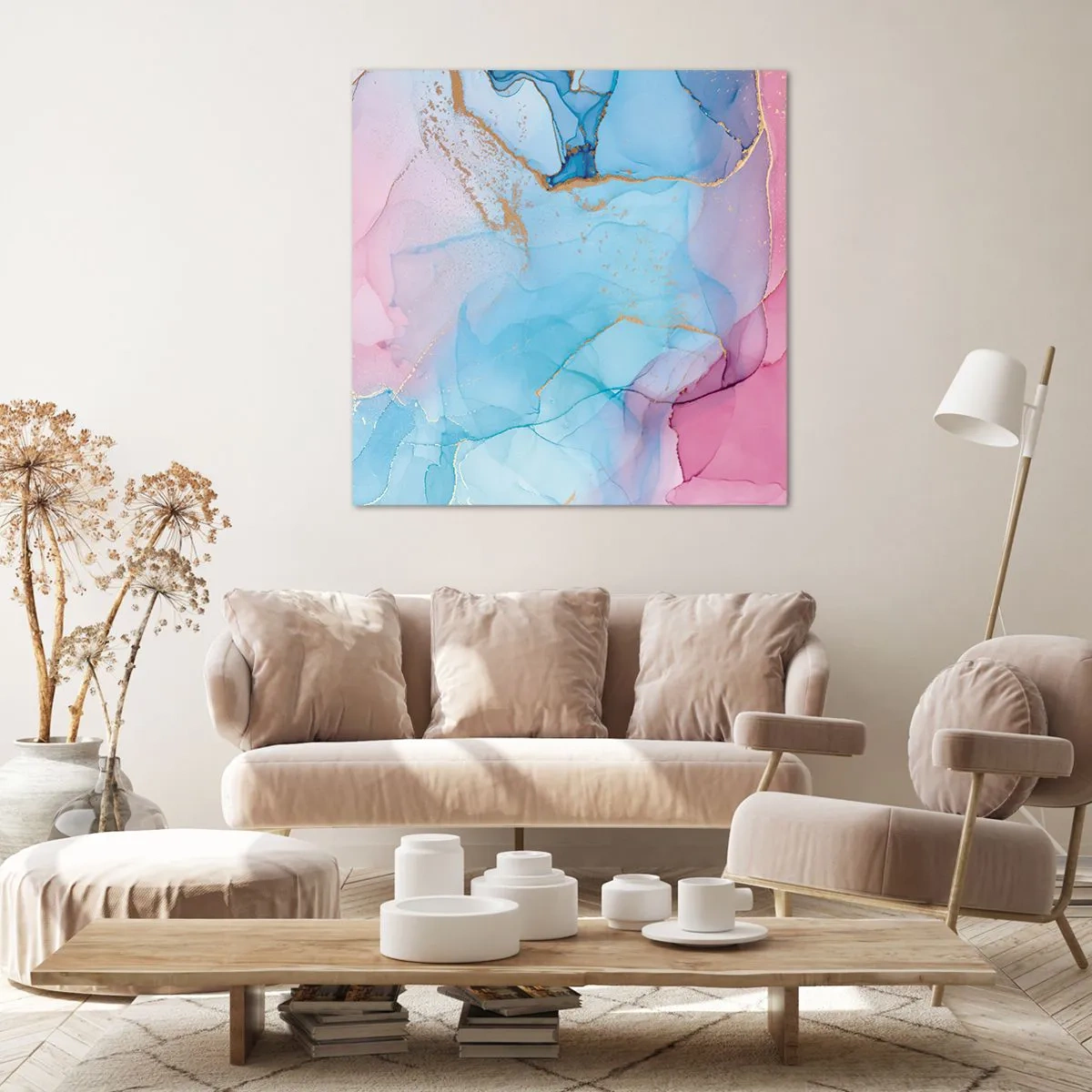 Schilderen op canvas - Ontmoeting en interpenetratie - 50x50 cm