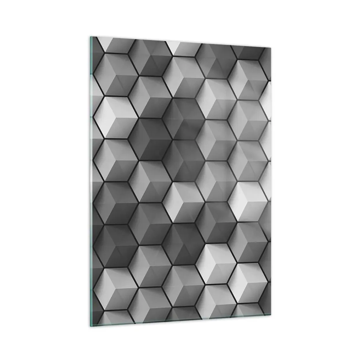 Schilderen op glas - Kubistische puzzel - 50x70 cm