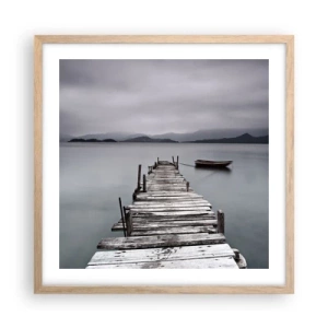 Een poster in een licht eiken lijst - Je kunt morgen gaan - 50x50 cm