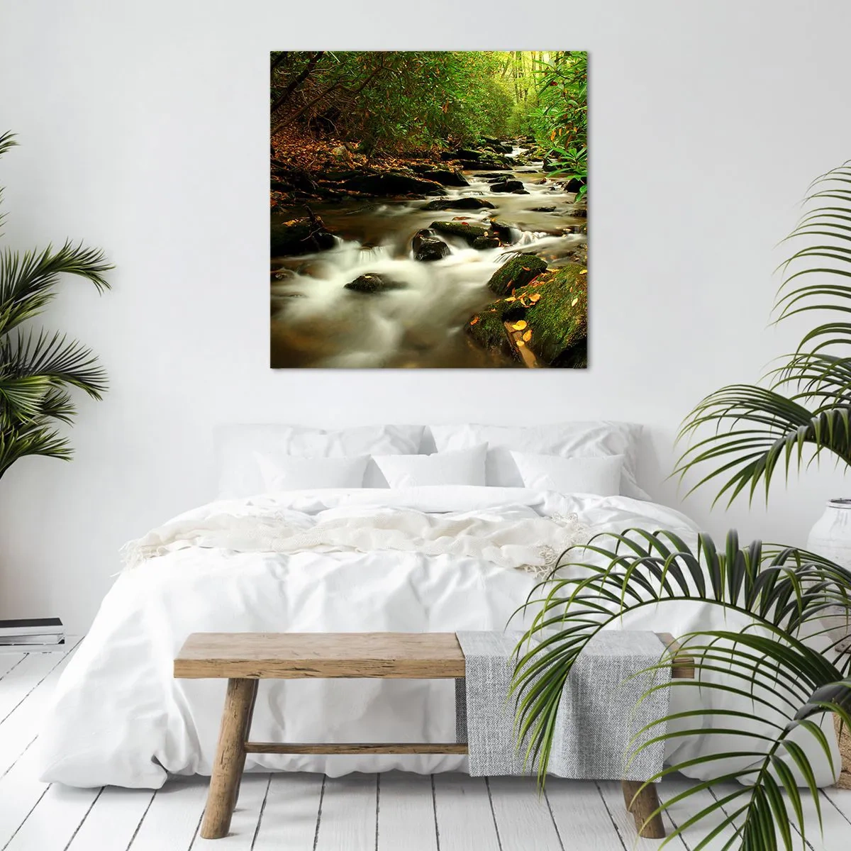 Schilderen op canvas - Zoals vloeibaar zilver - 70x70 cm