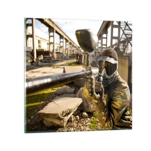 Schilderen op glas - En jij kunt een held worden - 70x70 cm