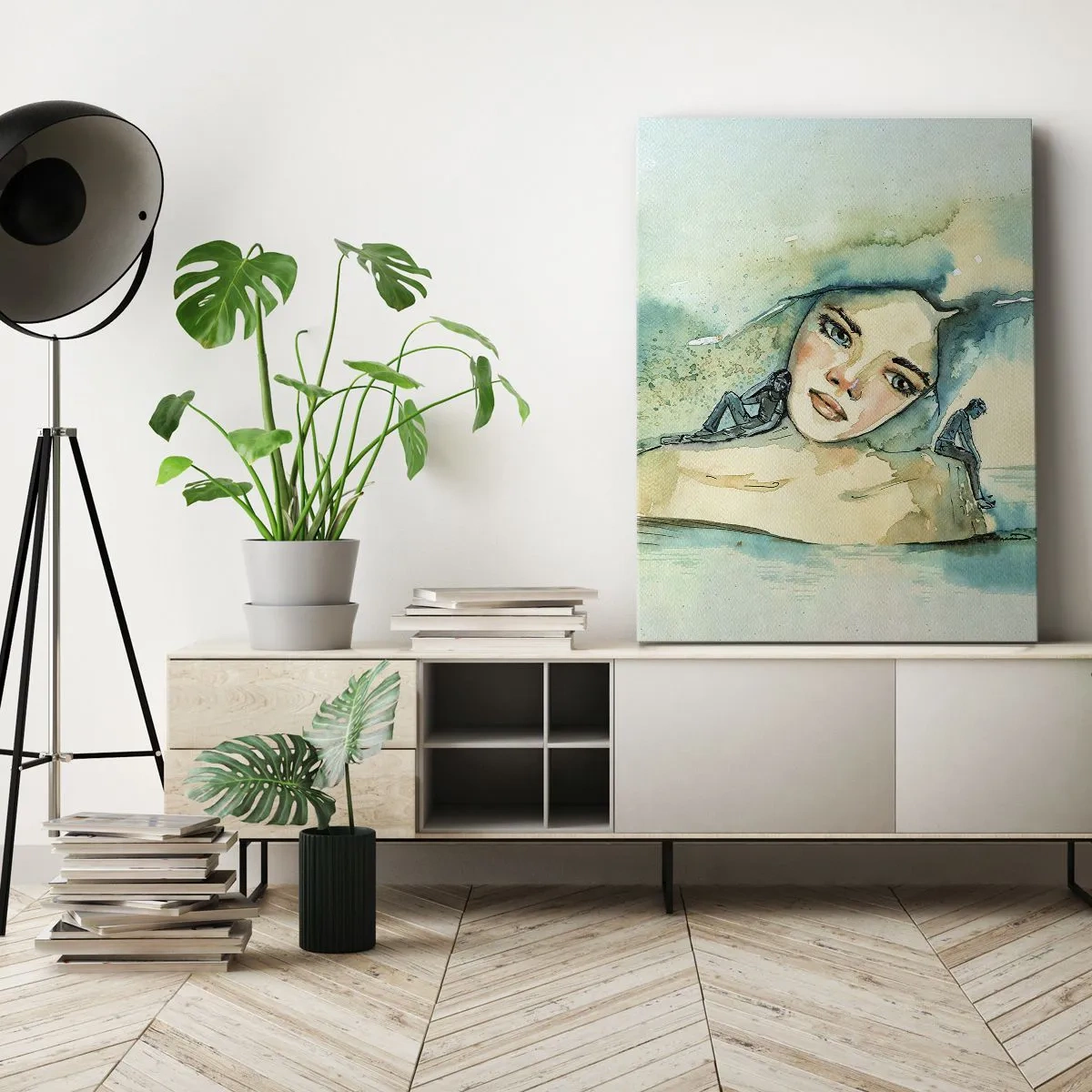 Schilderen op canvas - Ben ik blauw? - 50x70 cm
