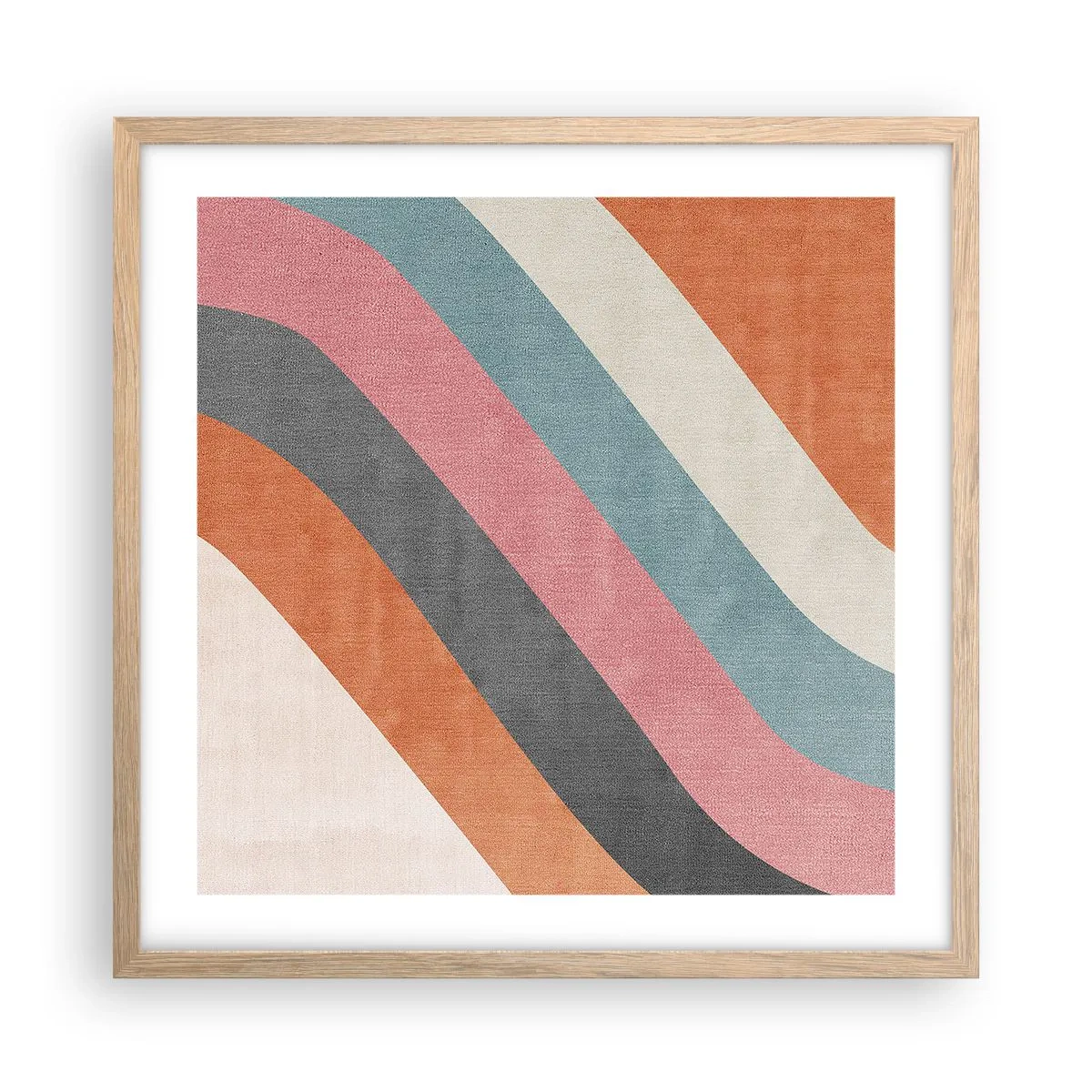 Een poster in een licht eiken lijst - Diagonale compositie – beweging - 50x50 cm