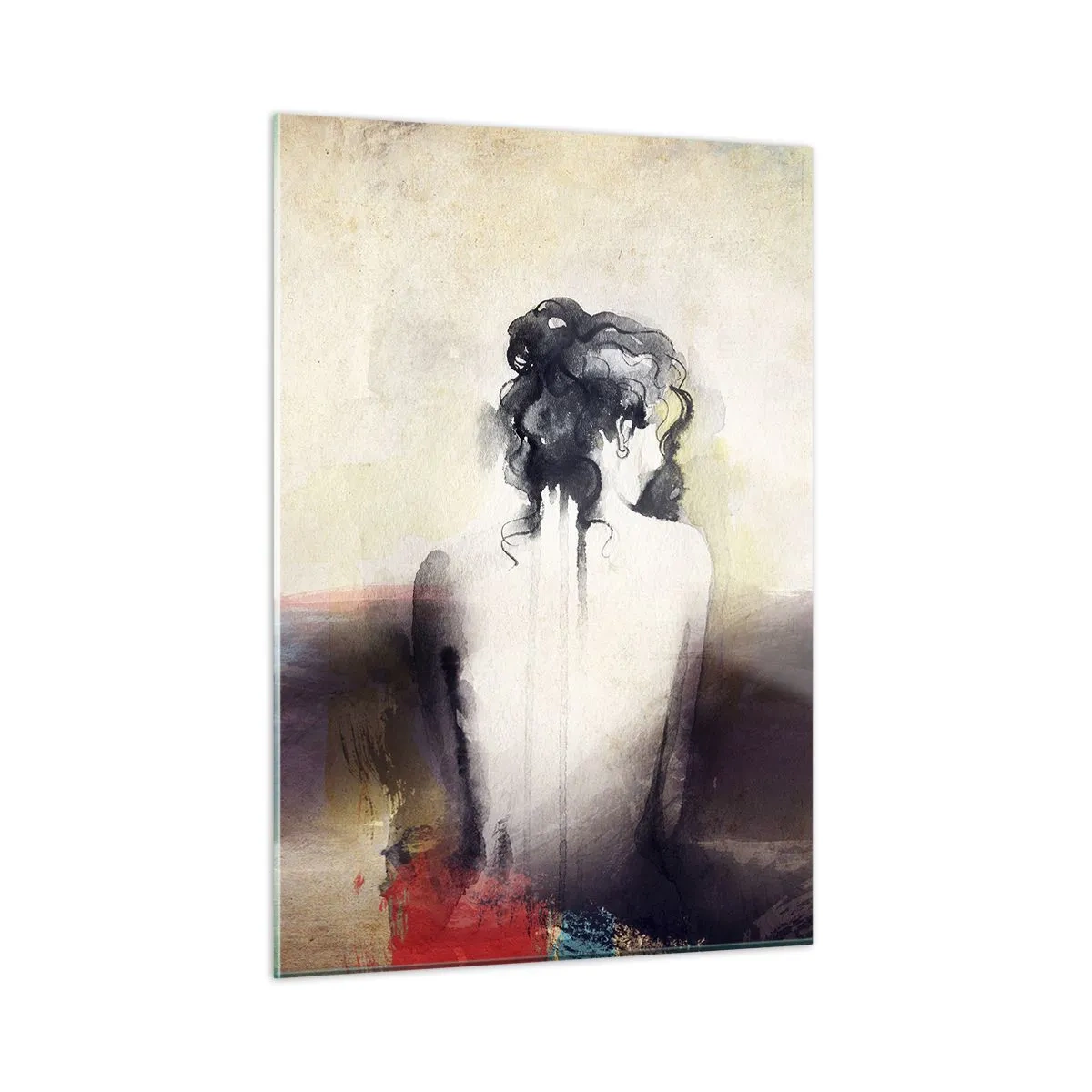Schilderen op glas - Vloeiende lijnen, ovale vormen - 50x70 cm