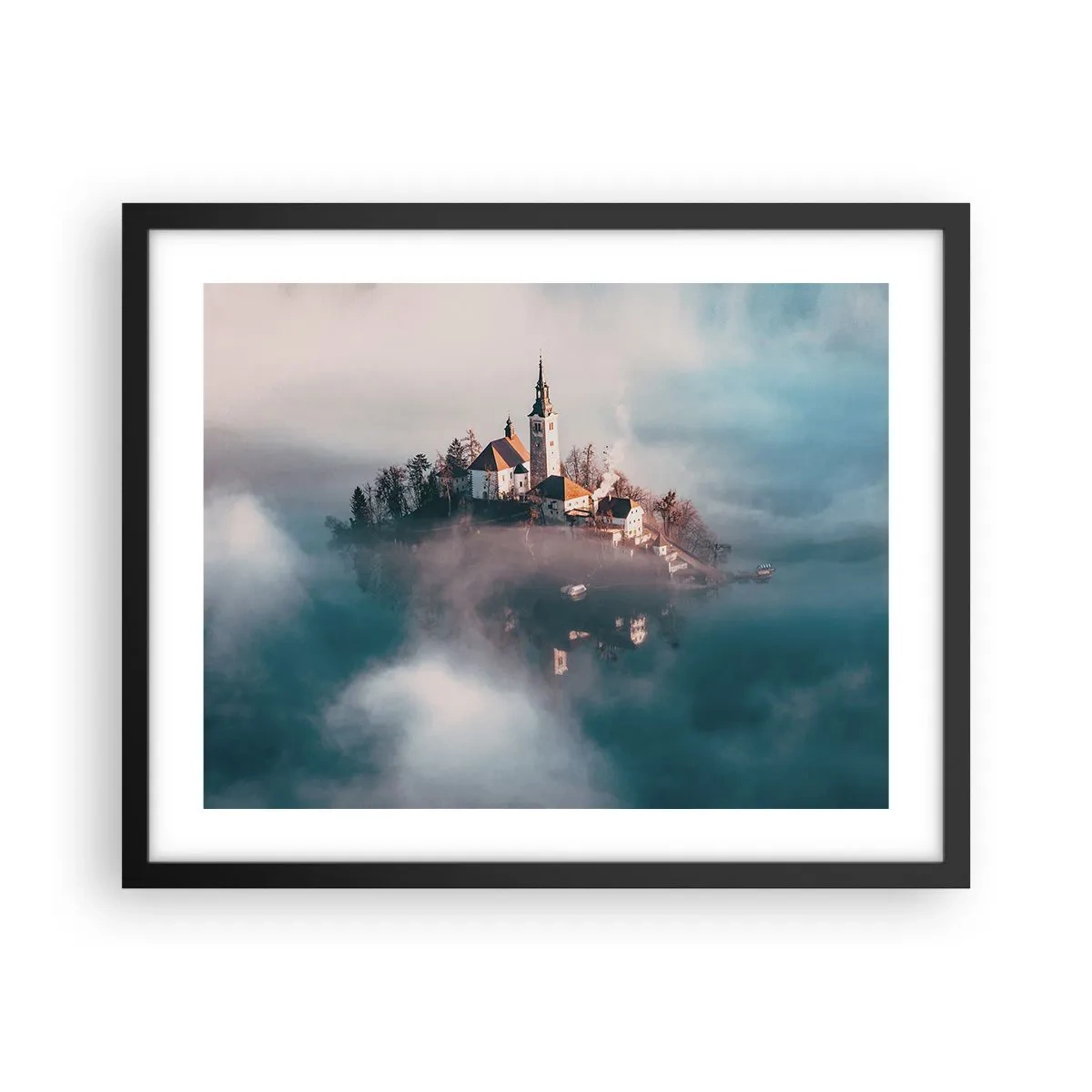 Poster in een zwarte lijst - droom eiland - 50x40 cm