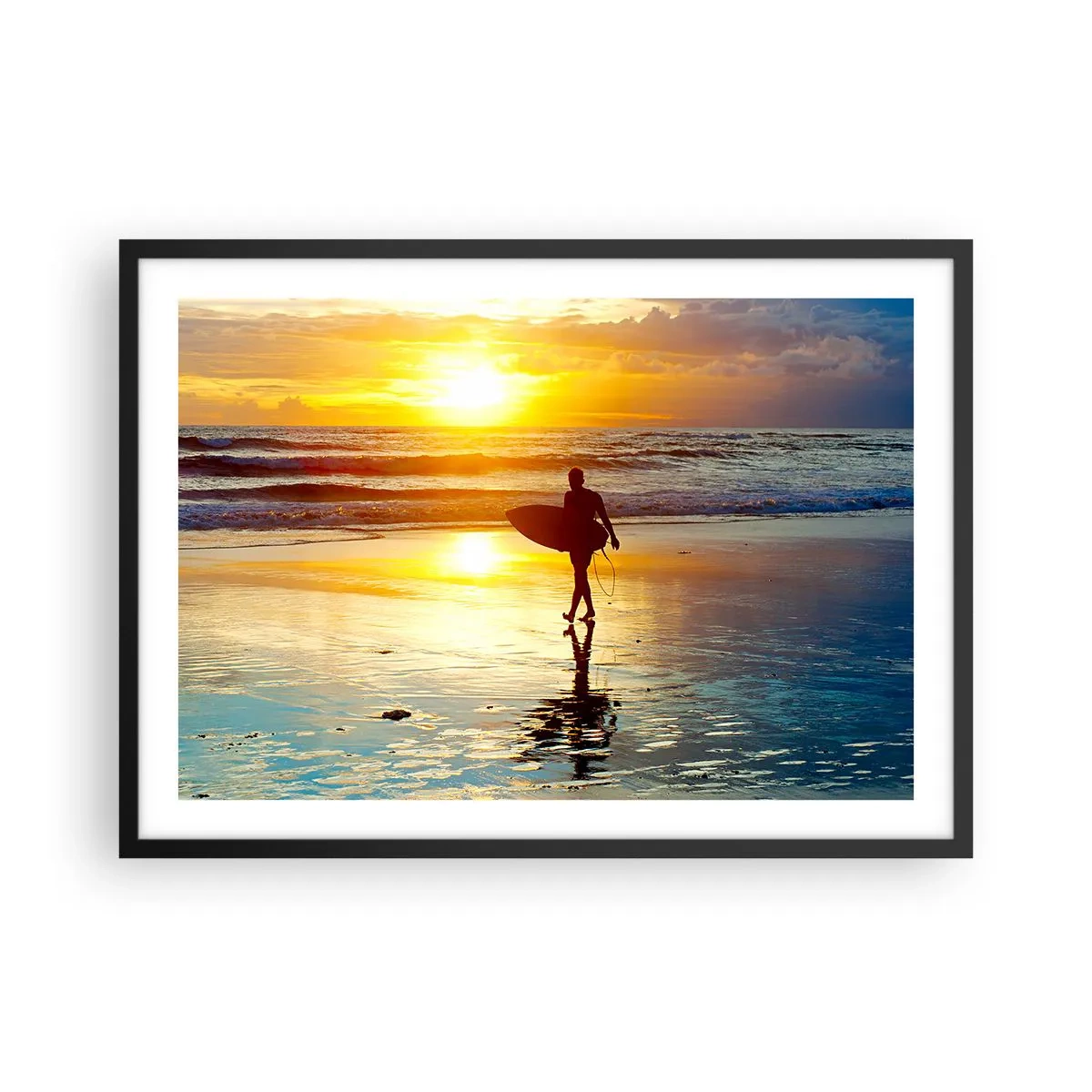 Poster in een zwarte lijst - De terugkeer van de krijger - 70x50 cm