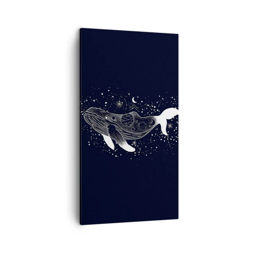 Schilderen op canvas - In de oceaan van het universum - 45x80 cm