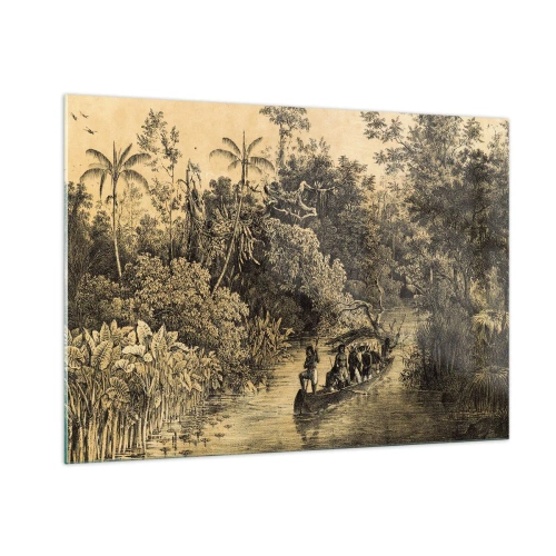 Schilderen op glas - Expeditie naar de bron - 100x70 cm