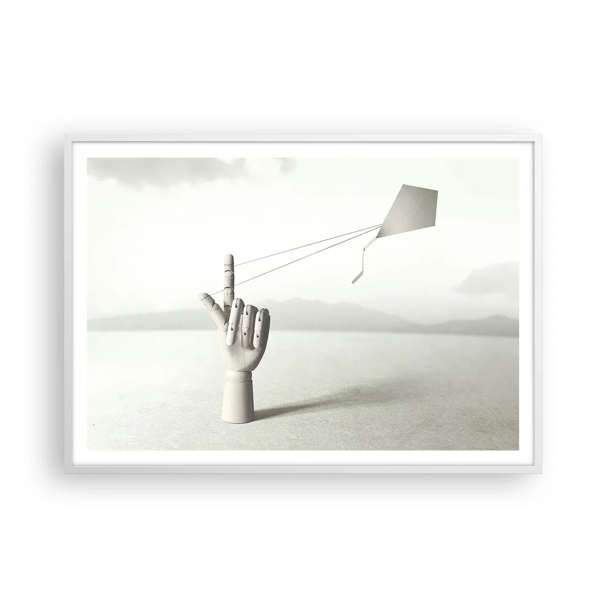 Poster in een witte lijst - Krachttest - 100x70 cm