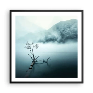 Poster in een zwarte lijst - Van water en mist - 60x60 cm