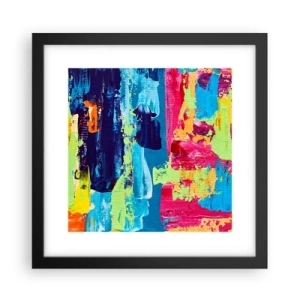 Poster in een zwarte lijst - Het leven is mooi! - 30x30 cm