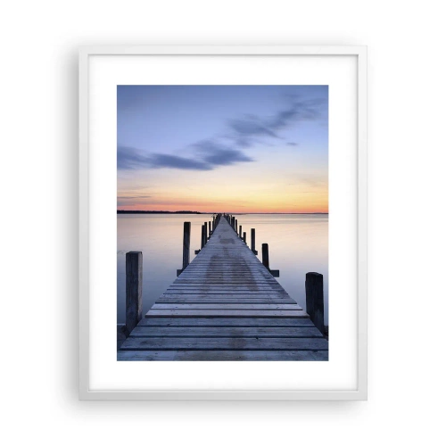 Poster in een witte lijst - De rust van een serene schemering - 40x50 cm