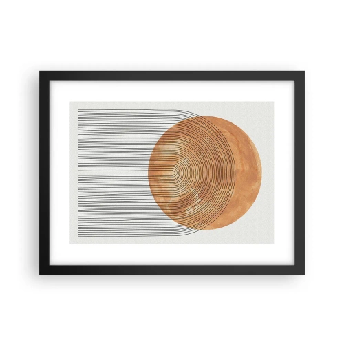 Poster in een zwarte lijst - Zonnige compositie - 40x30 cm