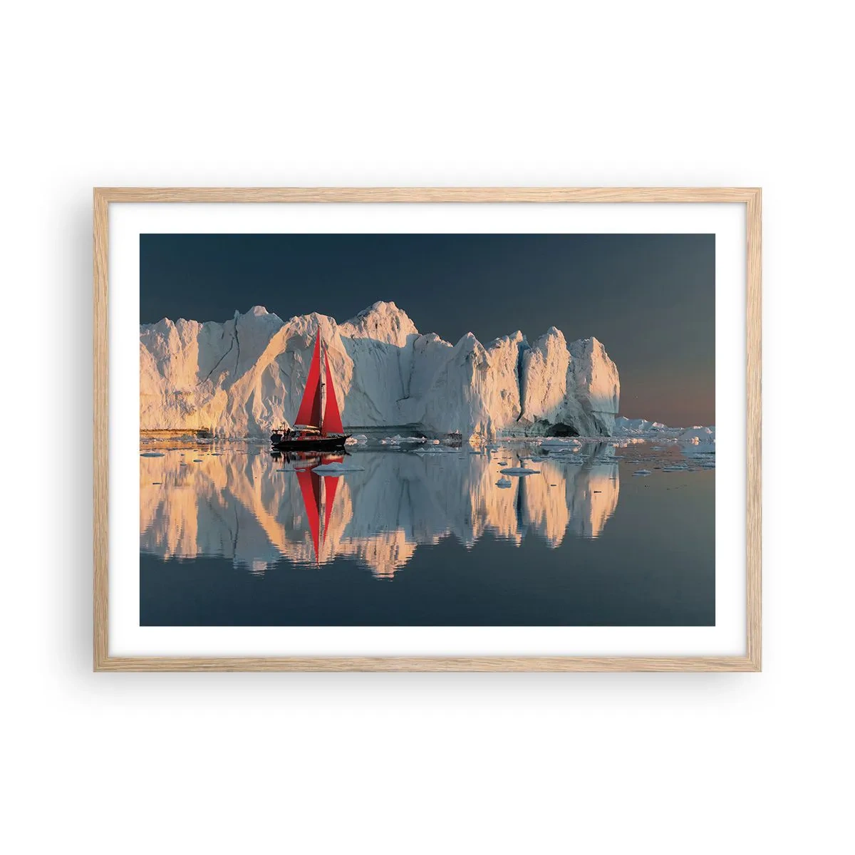 Een poster in een licht eiken lijst - Aan de rand van de wereld - 70x50 cm