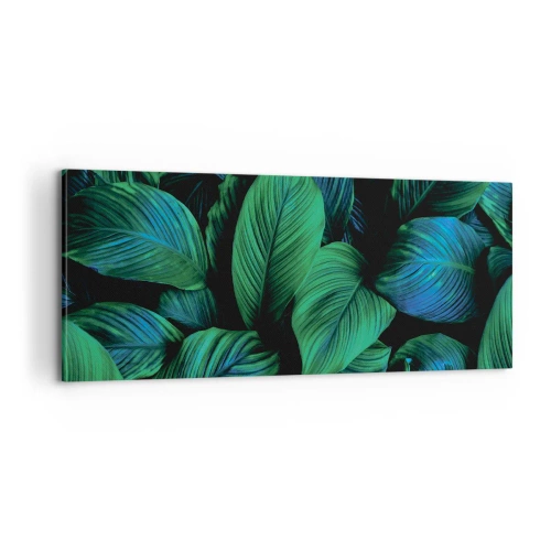 Schilderen op canvas - In de groene menigte - 100x40 cm