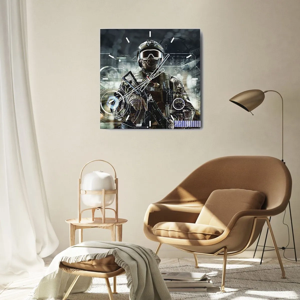 Wandklok - Klok - Macht tot een macht verheven - 40x40 cm