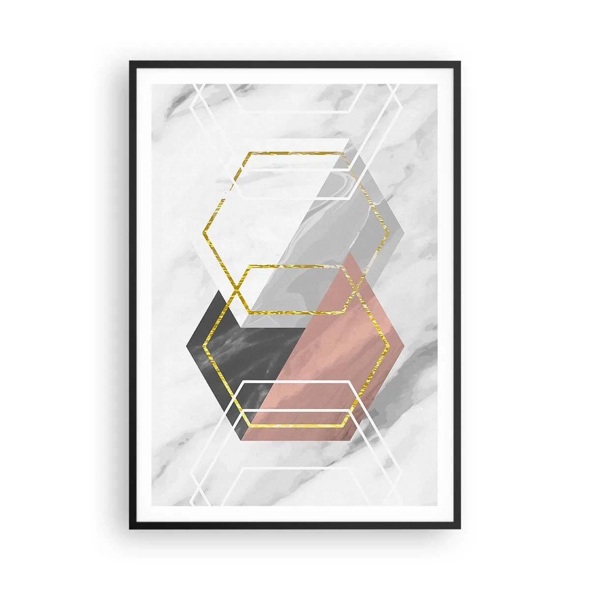 Poster in een zwarte lijst - Keten samenstelling - 70x100 cm