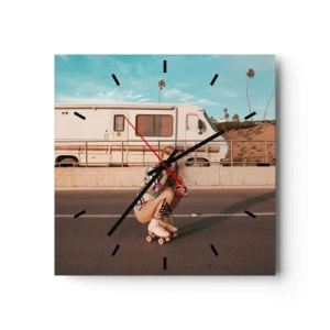 Wandklok - Klok - Lach alsjeblieft! - 30x30 cm