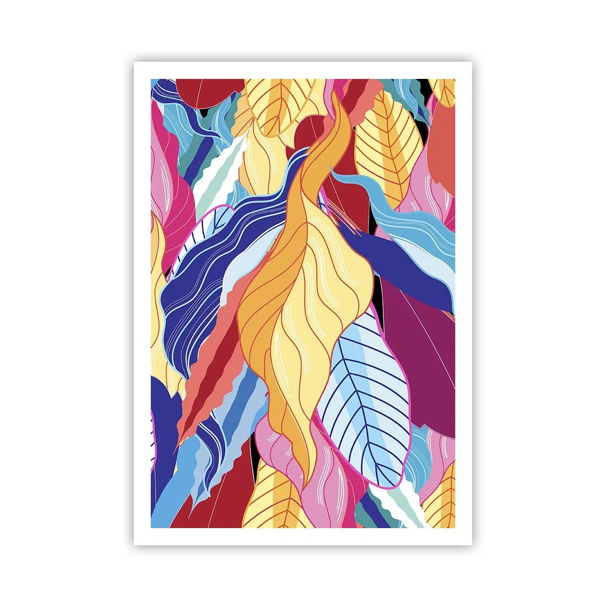 Poster - Een kleurrijke puinhoop - 70x100 cm