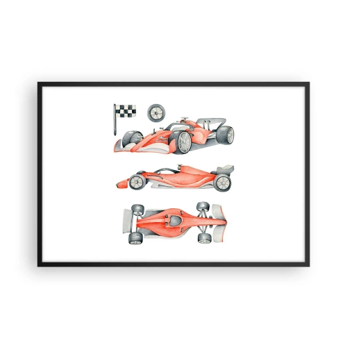 Poster in een zwarte lijst - Jaag je droom na - 91x61 cm