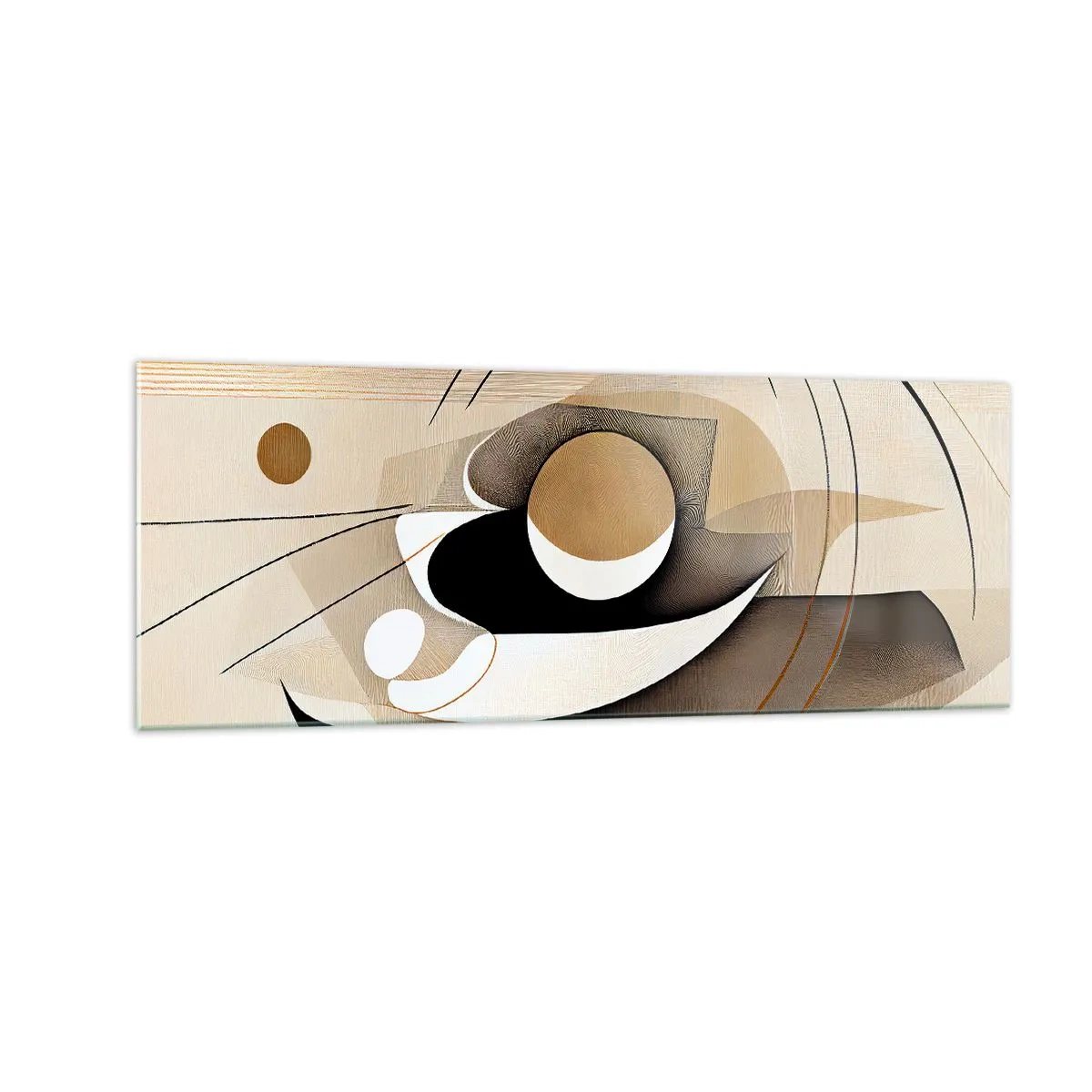 Schilderen op glas - Compositie: de essentie van de dingen - 140x50 cm