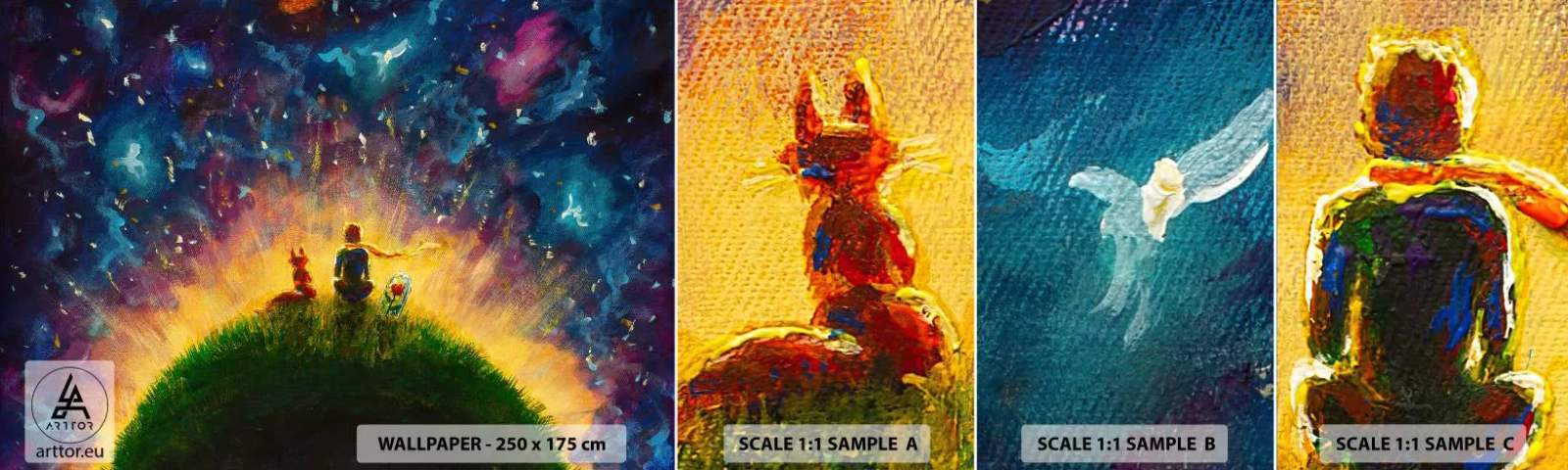 Fotobehang Staaltje Standard Eco - Liefde en vriendschap - de hele wereld - Voor kinderen, Vriendschap, Abstractie - 100x30 cm