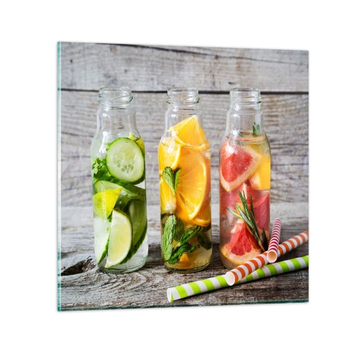 Schilderen op glas - Van nature gezond - 50x50 cm