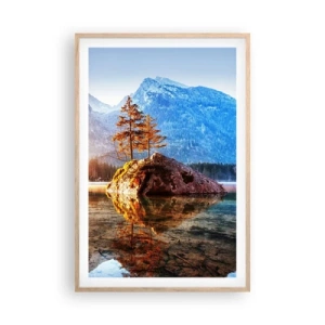 Een poster in een licht eiken lijst - De natuur in een nieuw licht - 61x91 cm