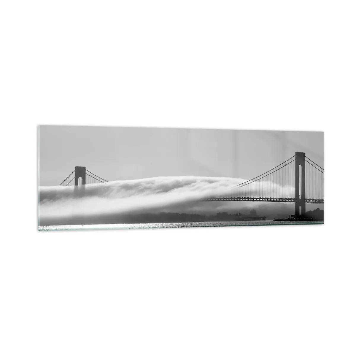 Schilderen op glas - Vaar door de Golden Gates - 160x50 cm
