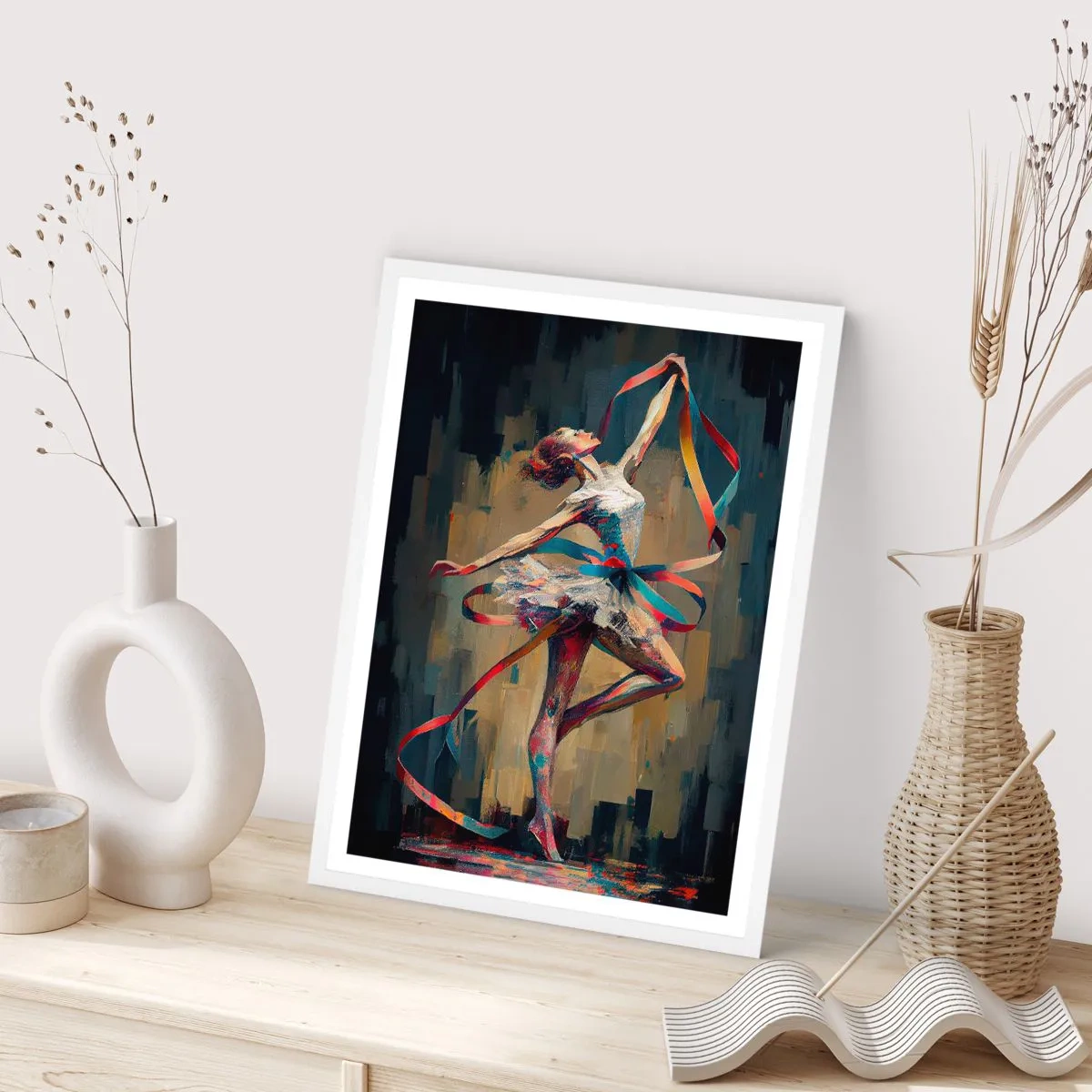 Poster in een witte lijst - Lintendans - 70x100 cm