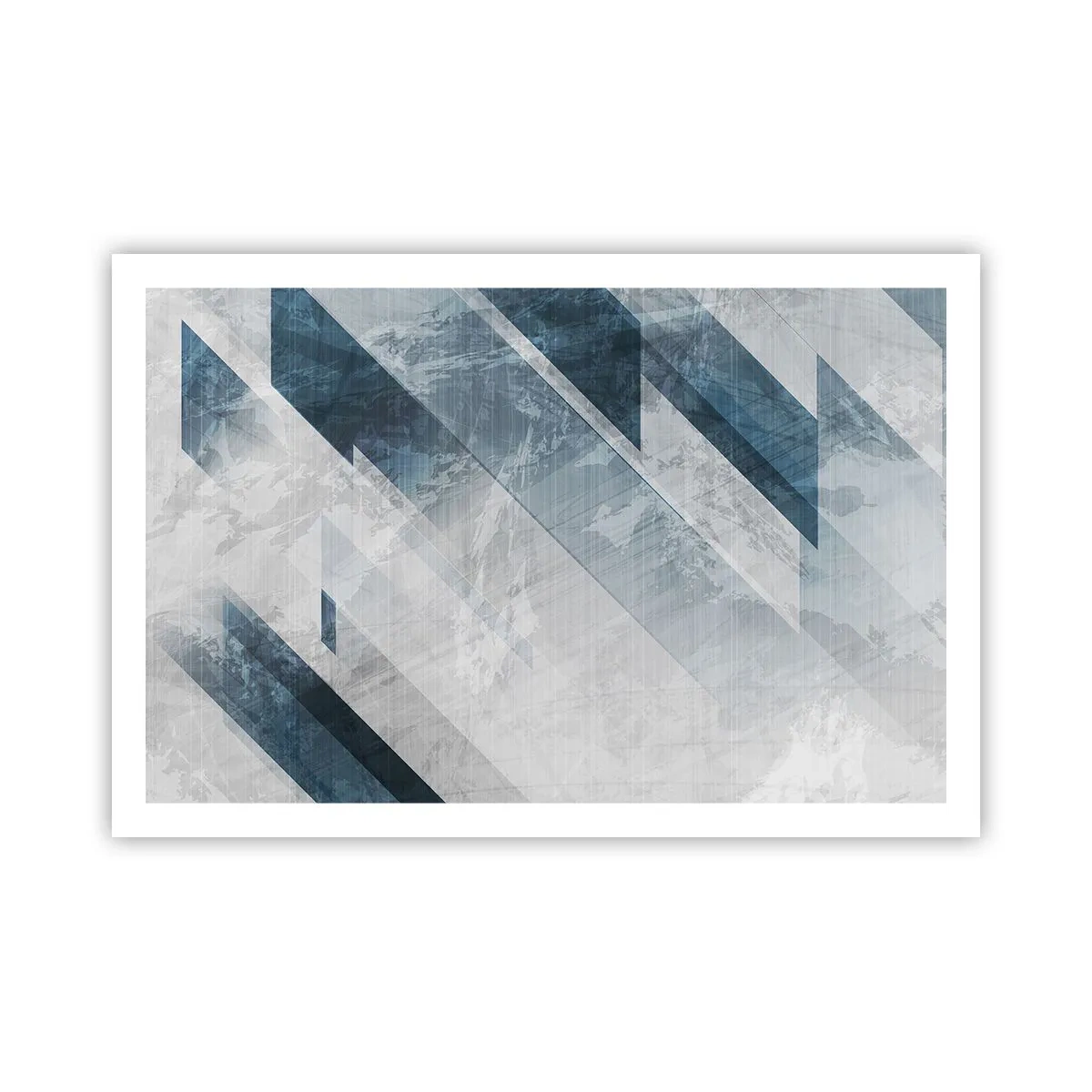 Poster - Ruimtelijke compositie - grijze beweging - 91x61 cm