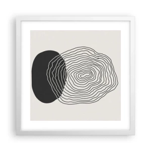 Poster in een witte lijst - Duur en spiertrekkingen - 40x40 cm