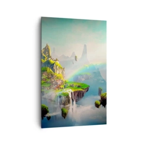 Schilderen op canvas - Midden in de lucht - gelukkige eilanden - 80x120 cm