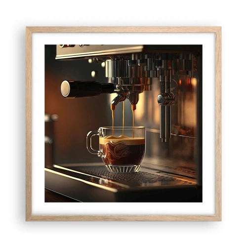 Een poster in een licht eiken lijst - Een sensuele mix - 50x50 cm