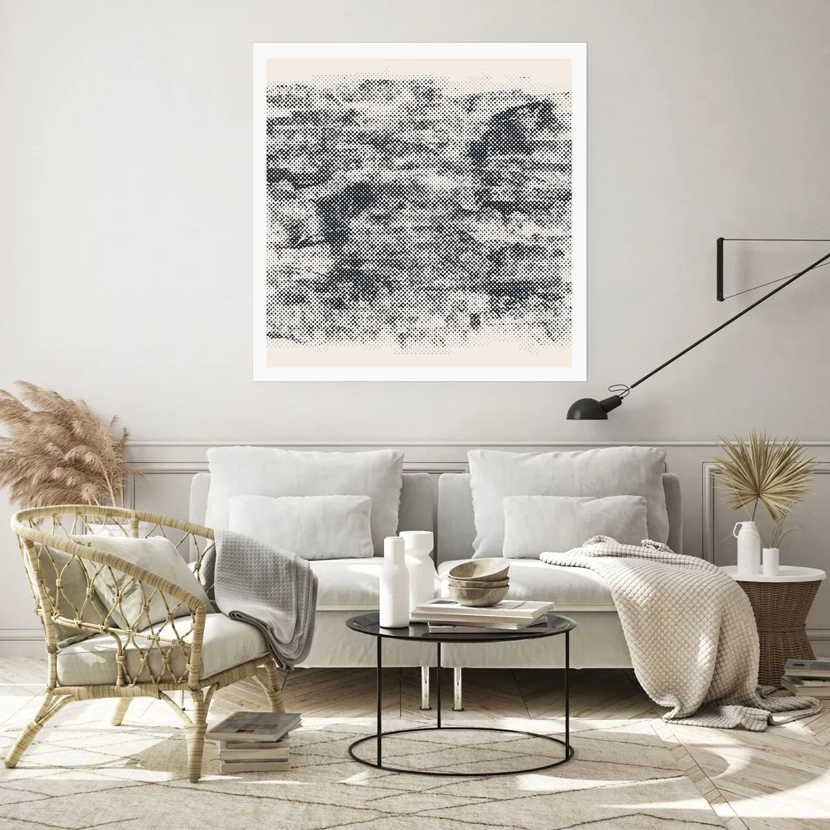 Poster - Mistige compositie - 40x40 cm