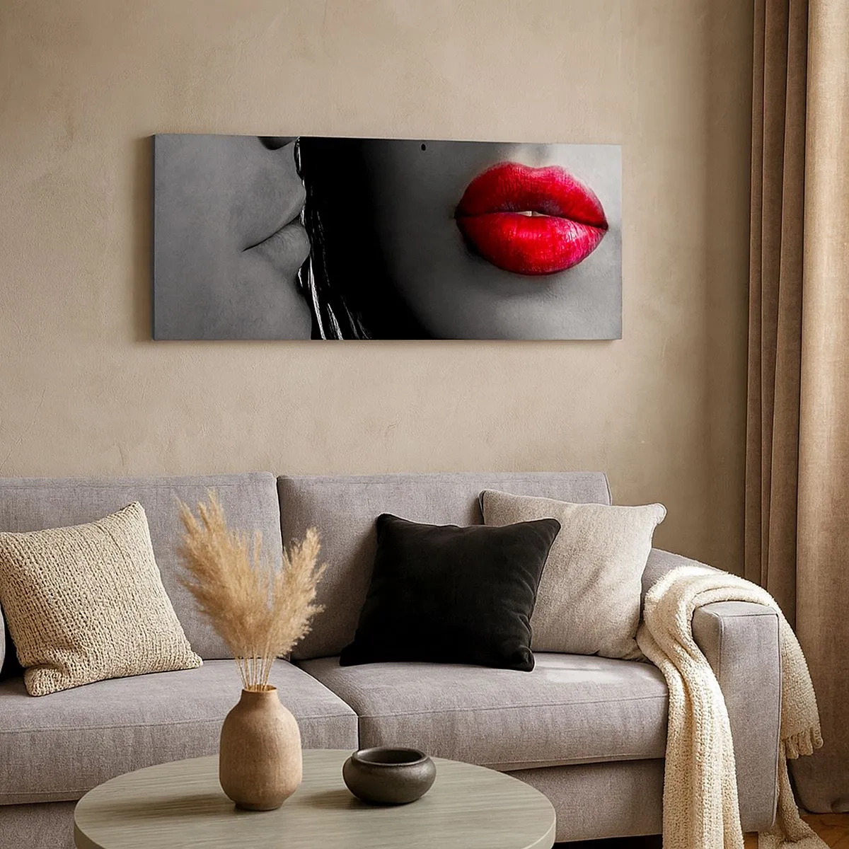 Schilderen op canvas - Oog in oog - 100x40 cm